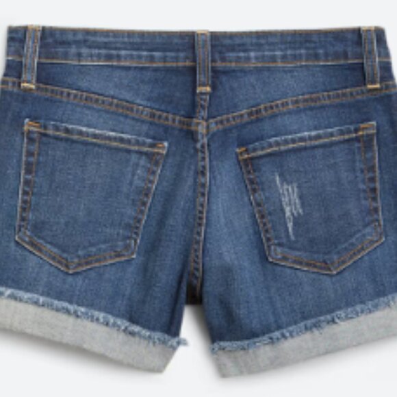 Distressed Cuffed Frayed Hem Denim Short - Picture 2 of 3